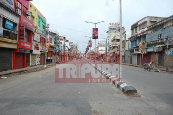 Monday began with shutdown with Tripura Anti CPM partyâ€™s 24 hourâ€™s strike